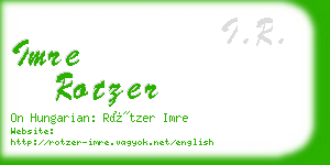 imre rotzer business card